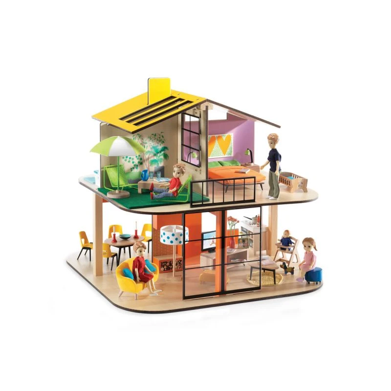 Color House - Maison De Poupées Djeco 2 Color House - Maison De Poupées Djeco – Image 2