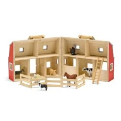 Étable En Bois Pliante Et Portative -Djeco Boutique etable en bois pliante et portative 3
