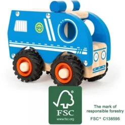 Small Foot Fourgon De Police En Bois -Djeco Boutique fourgon de police en bois 2
